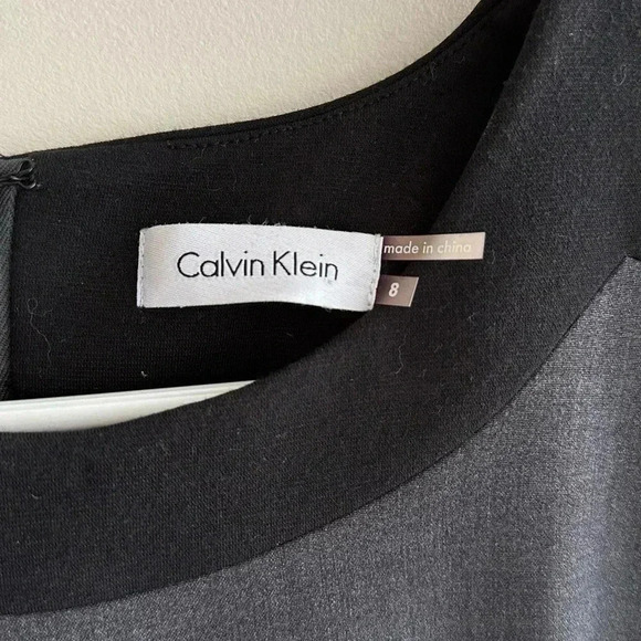 Calvin Klein Color Block Knee Length Professional Sheath Dress, Size 8 - Picture 7 of 15